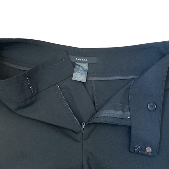 Smythe Women’s Size 2 Black Lightweight Wool Ruched Pants - Picture 4 of 9